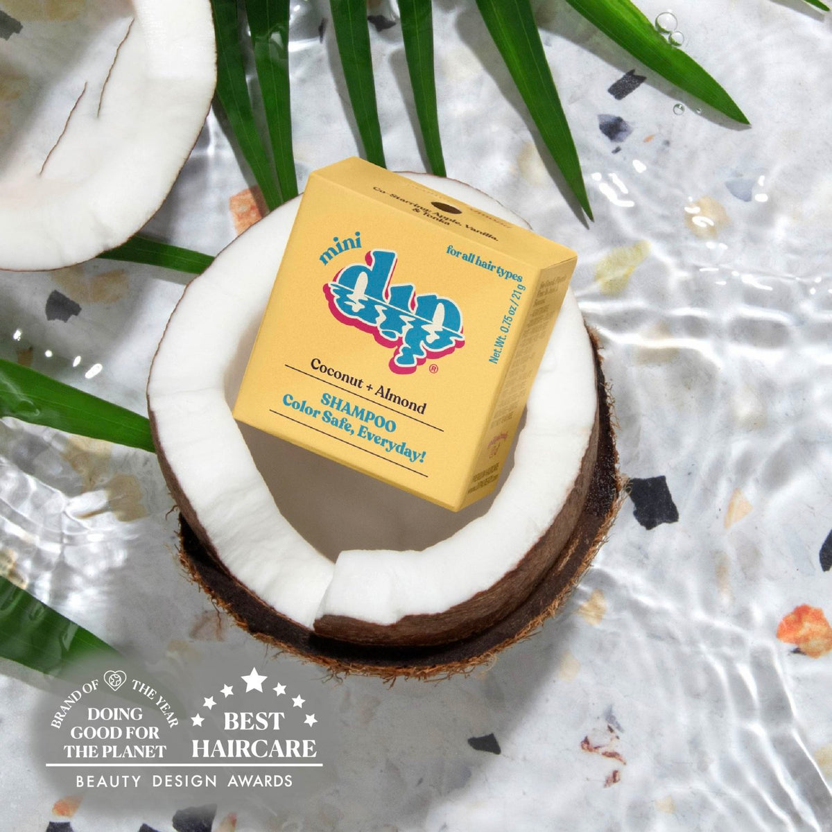 Mini Dip Shampoo Bar: Color Safe, Everyday - Coconut & Almond - Poppy & Vine