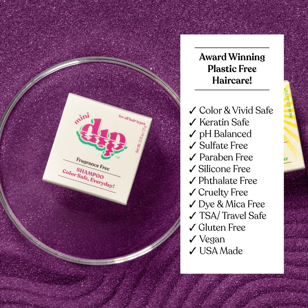 Mini Dip Shampoo Bar: Color Safe, Everyday - Fragrance Free - Poppy & Vine