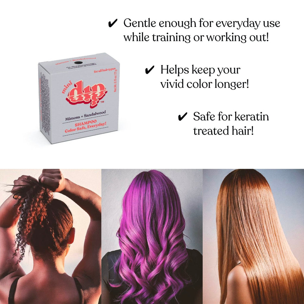 Mini Dip Shampoo Bar: Color Safe, Everyday - Mimosa & Sandalwood - Poppy & Vine