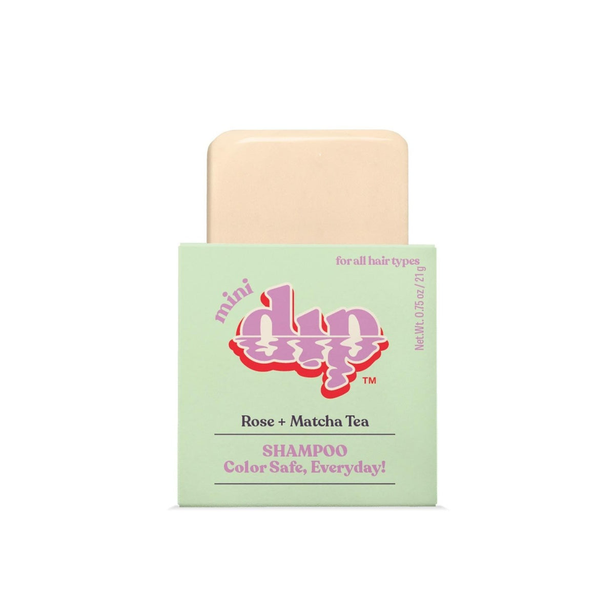 Mini Dip Shampoo Bar: Color Safe, Everyday - Rose & Matcha Tea - Poppy & Vine