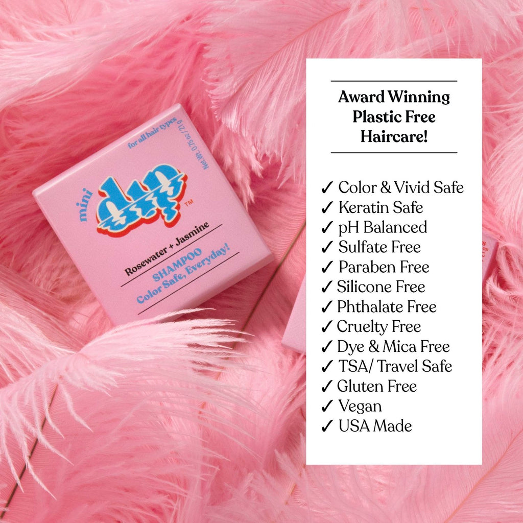 Mini Dip Shampoo Bar: Color Safe, Everyday - Rosewater & Jasmine - Poppy & Vine
