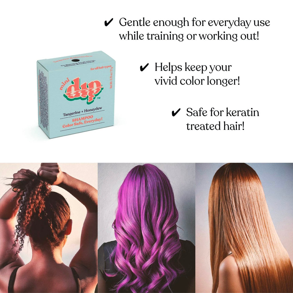 Mini Dip Shampoo Bar: Color Safe, Everyday - Tangerine & Honeydew - Poppy & Vine