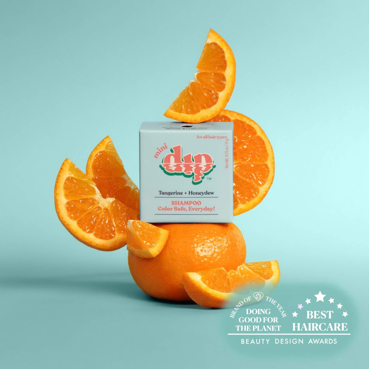 Mini Dip Shampoo Bar: Color Safe, Everyday - Tangerine & Honeydew - Poppy & Vine
