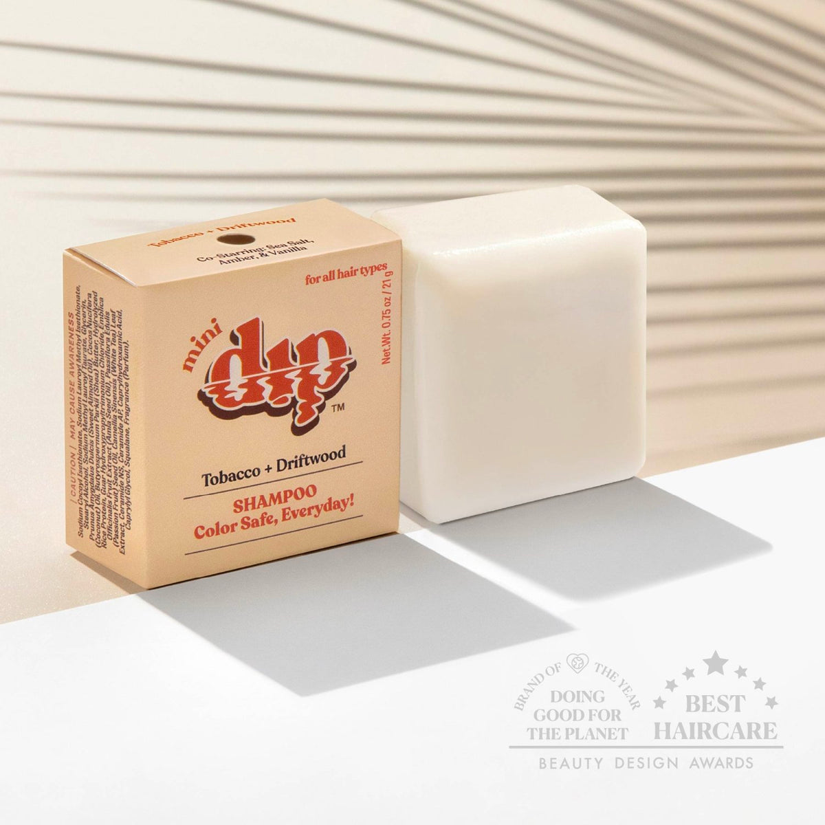 Mini Dip Shampoo Bar: Color Safe, Everyday - Tobacco & Driftwood - Poppy & Vine