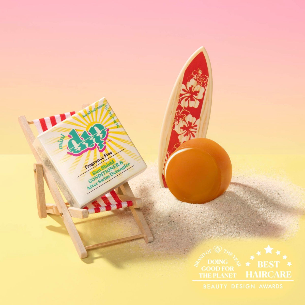 Mini Dip Sun Shield: Conditioner Bar & After Swim Detangler Fragrance Free - Poppy & Vine