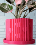 Modern Heart-Shaped Planter with Drainage & Saucer – Unique Valentine’s Day Gift for Plant Lovers, 3d Printed Planter Home Hosting Decor, - Poppy & Vine