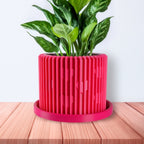 Modern Heart-Shaped Planter with Drainage & Saucer – Unique Valentine’s Day Gift for Plant Lovers, 3d Printed Planter Home Hosting Decor, - Poppy & Vine