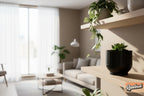 Modern Indoor Planter with Drainage – 3D Printed Fluted Plant Pot, Vertical Ribbed Design, Minimalist Decor Accent, Mid-Bubble - Poppy & Vine