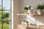 Modern Indoor Planter with Drainage – 3D Printed Fluted Plant Pot, Vertical Ribbed Design, Minimalist Decor Accent, Mid-Bubble - Poppy & Vine