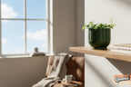 Modern Indoor Planter with Drainage – 3D Printed Fluted Plant Pot, Vertical Ribbed Design, Minimalist Decor Accent, Mid-Bubble - Poppy & Vine