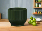 Modern Indoor Planter with Drainage – 3D Printed Fluted Plant Pot, Vertical Ribbed Design, Minimalist Decor Accent, Mid-Bubble - Poppy & Vine
