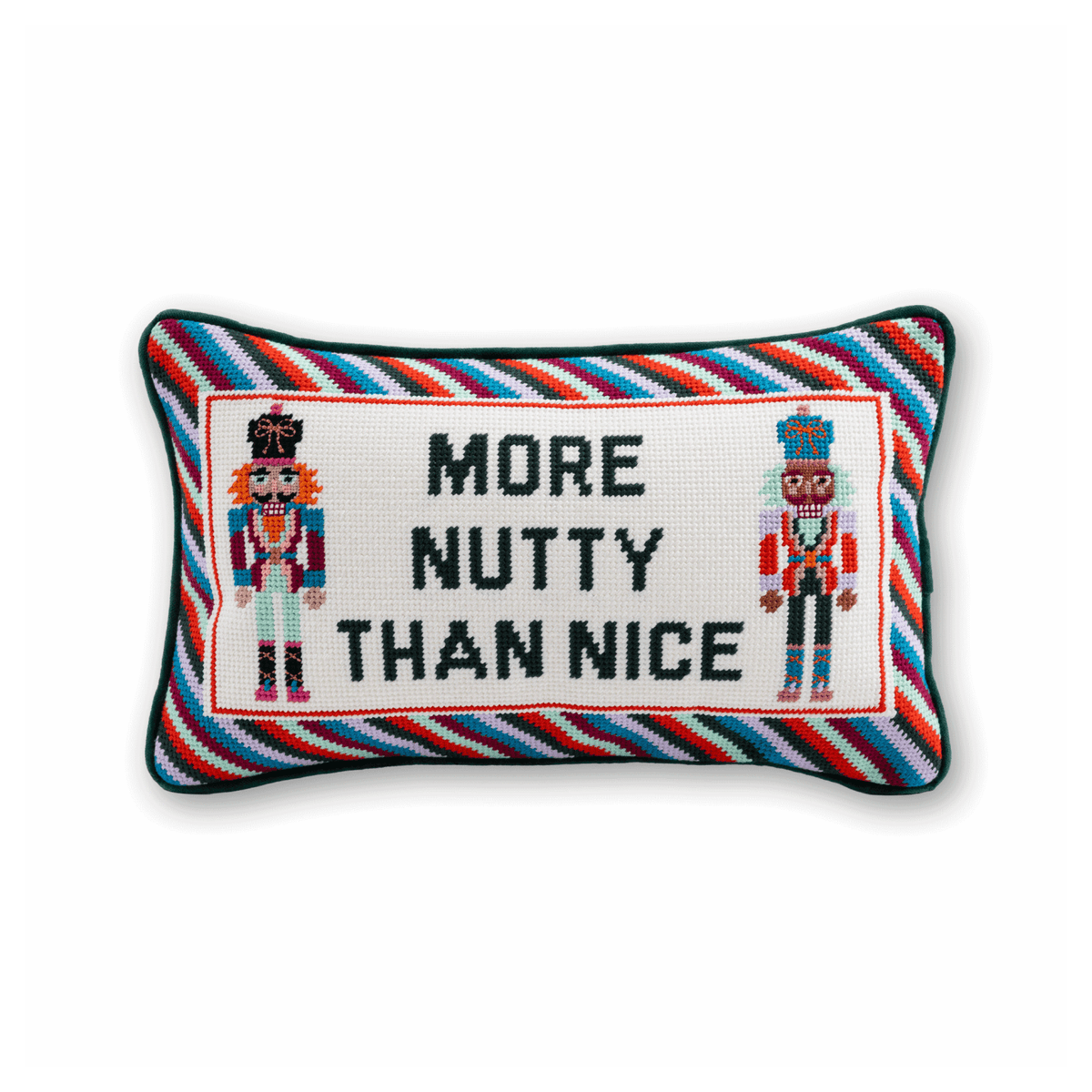 More Nutty Needlepoint Pillow - Poppy & Vine