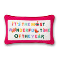 Most Wonderful Time Needlepoint Pillow - Poppy & Vine