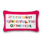 Most Wonderful Time Needlepoint Pillow - Poppy & Vine