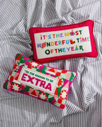 Most Wonderful Time Needlepoint Pillow - Poppy & Vine