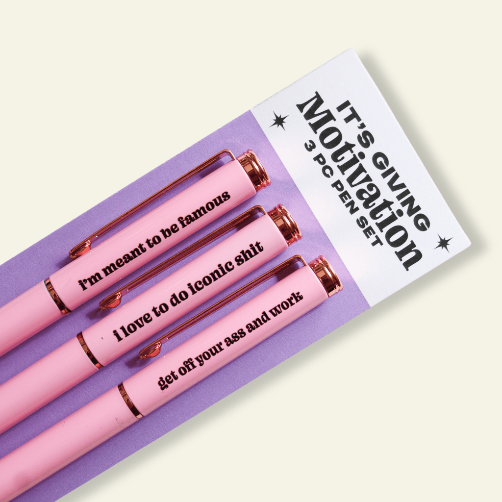 Motivation to be Rich & Famous Pen Set - Poppy & Vine