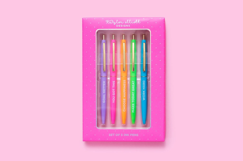 Motivational Pen Set - Poppy & Vine