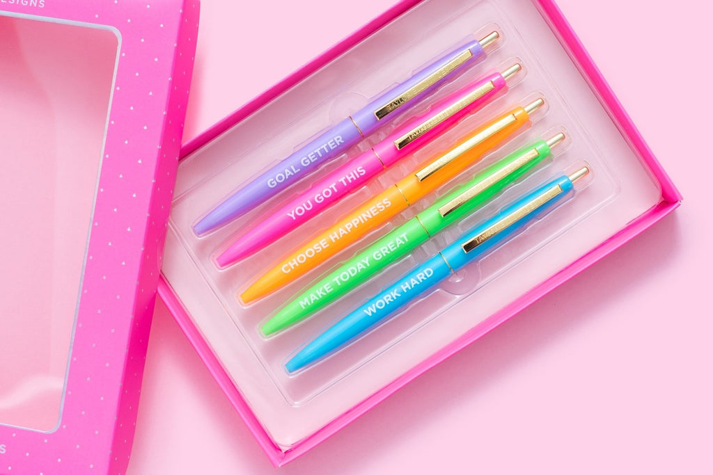 Motivational Pen Set - Poppy & Vine