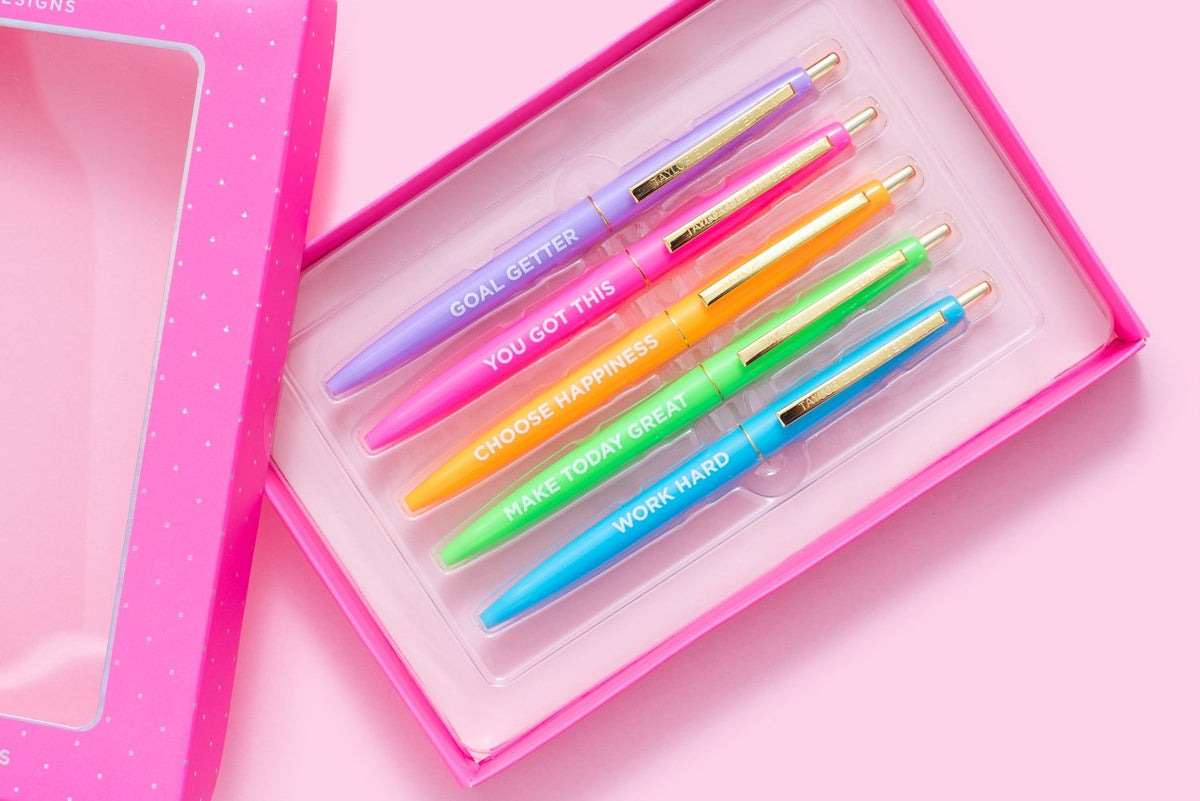 Motivational Pen Set - Poppy & Vine