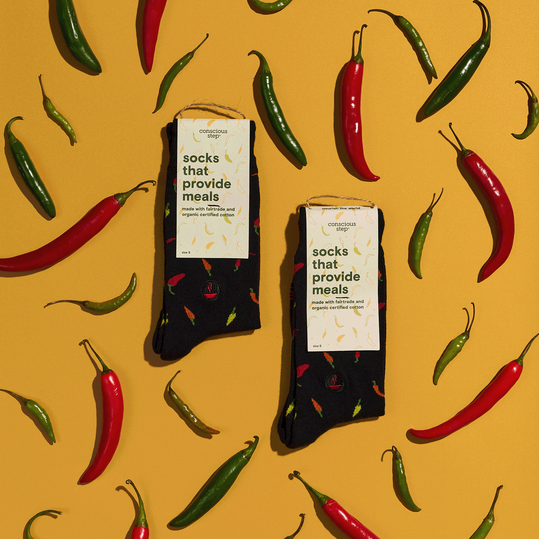 Socks that Provide Meals Conscious Step