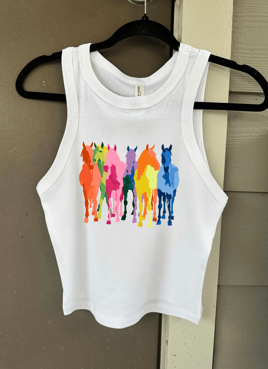 Neon Horses Cropped Tank - Poppy & Vine