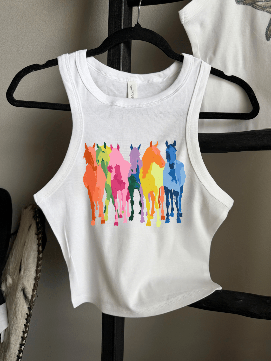 Neon Horses Cropped Tank - Poppy & Vine