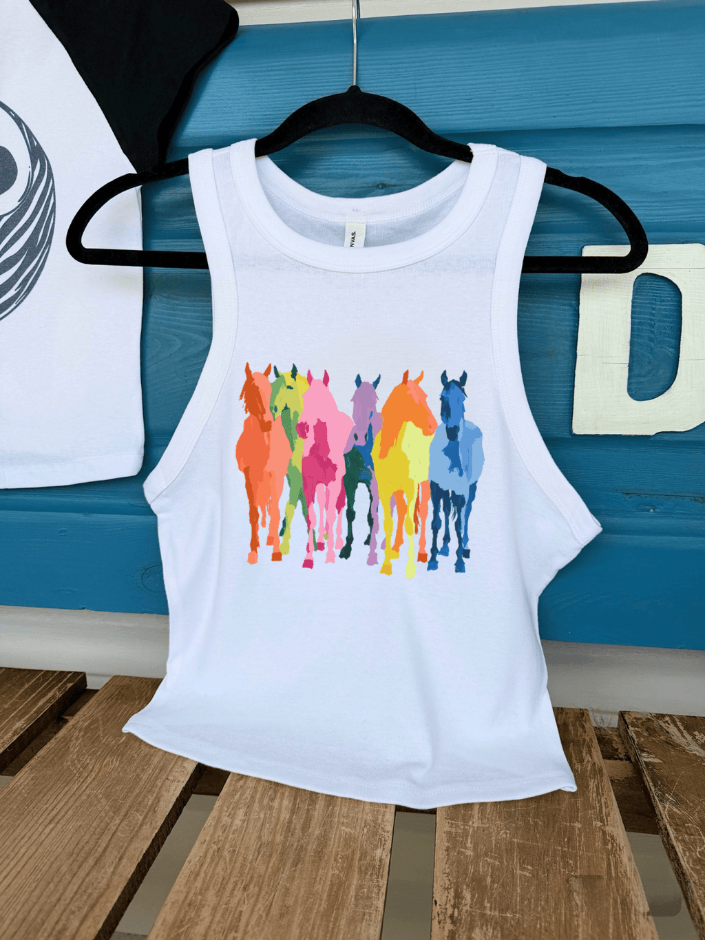 Neon Horses Cropped Tank - Poppy & Vine