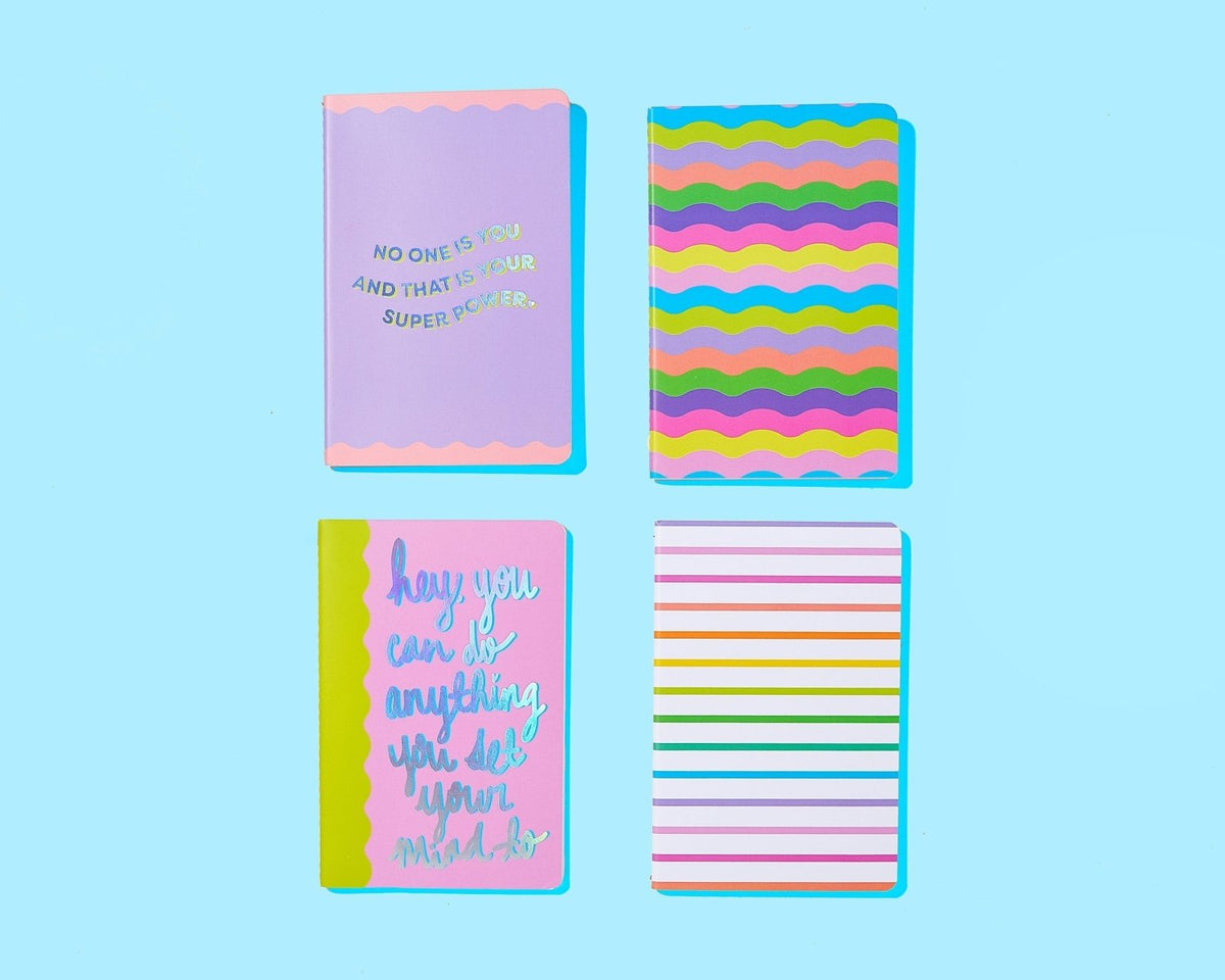 Neon Mini Notebook Set - Poppy & Vine