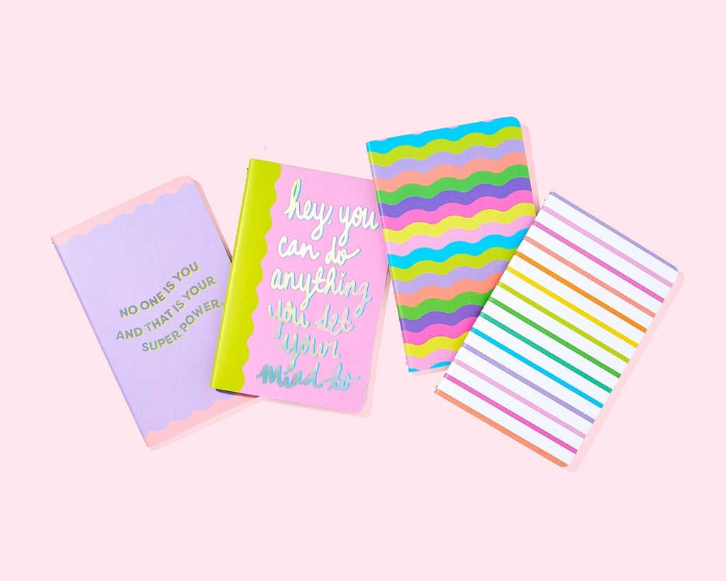 Neon Mini Notebook Set - Poppy & Vine