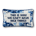 Nice Things Needlepoint Pillow - Poppy & Vine