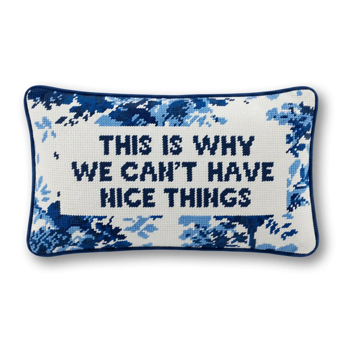 Nice Things Needlepoint Pillow - Poppy & Vine