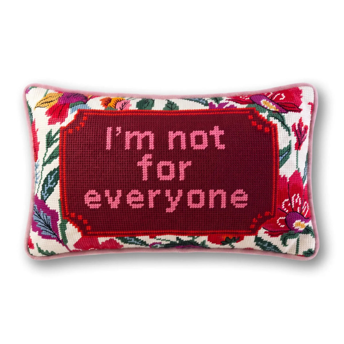 Not For Everyone Needlepoint Pillow - Poppy & Vine