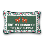 Not My Reindeer Needlepoint Pillow - Poppy & Vine