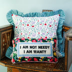 Not Needy Needlepoint Pillow - Poppy & Vine