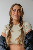 OVERSIZED BOW SLICK BACK PONYTAILS (PACK OF 3) - Poppy & Vine