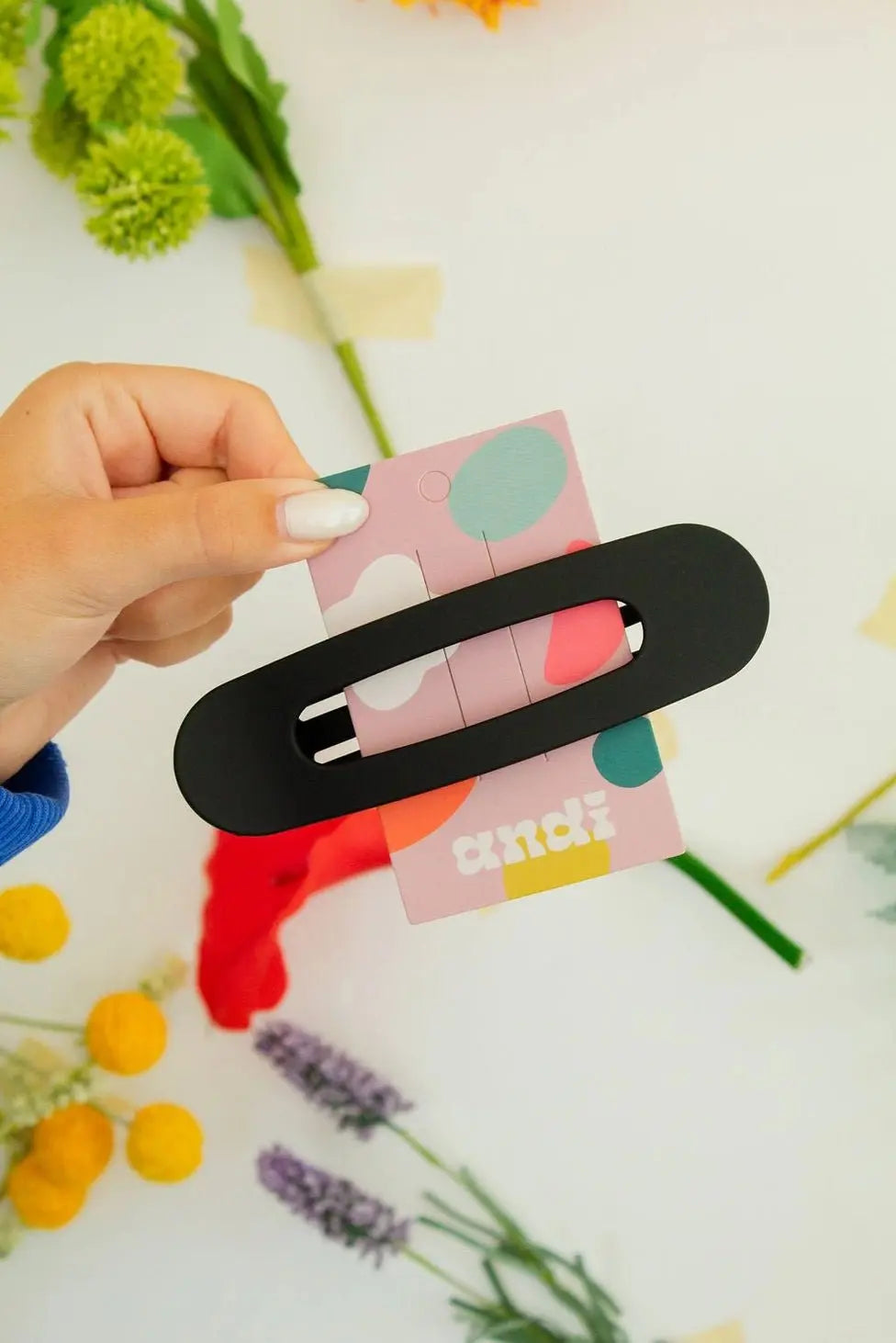Oversized Flat Claw Clip - Poppy & Vine