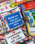 Overthink Needlepoint Pillow - Poppy & Vine