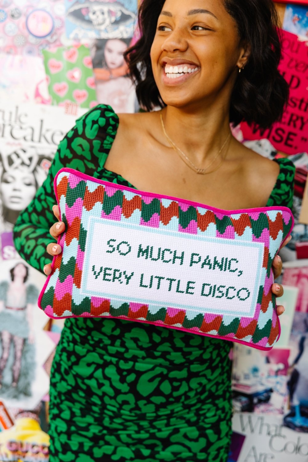 Panic at the Disco Needlepoint Pillow - Poppy & Vine