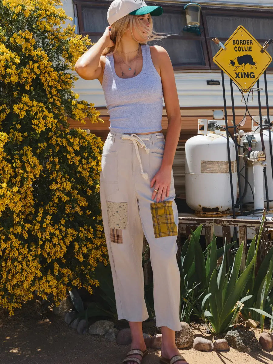 Patchwork Picnic Washed Utility Pants| VIP Pre-Order