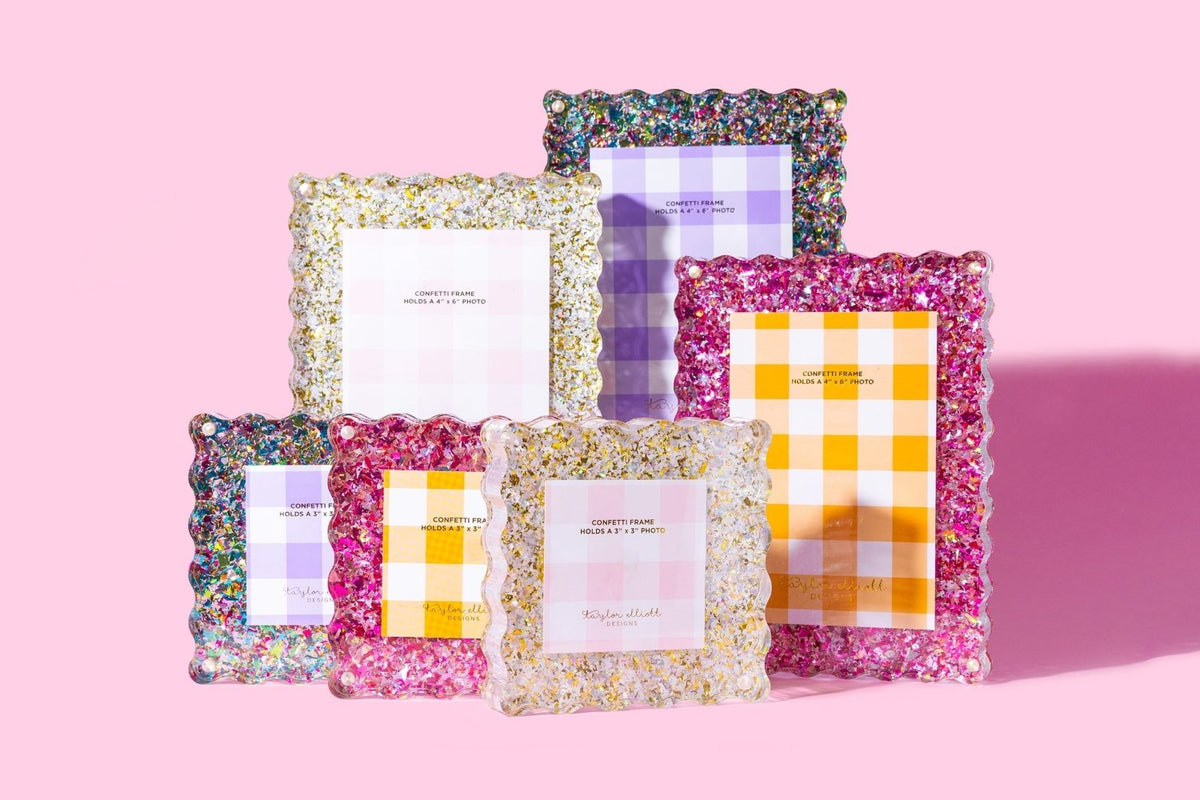 Pearl Confetti Frame - Medium - Poppy & Vine