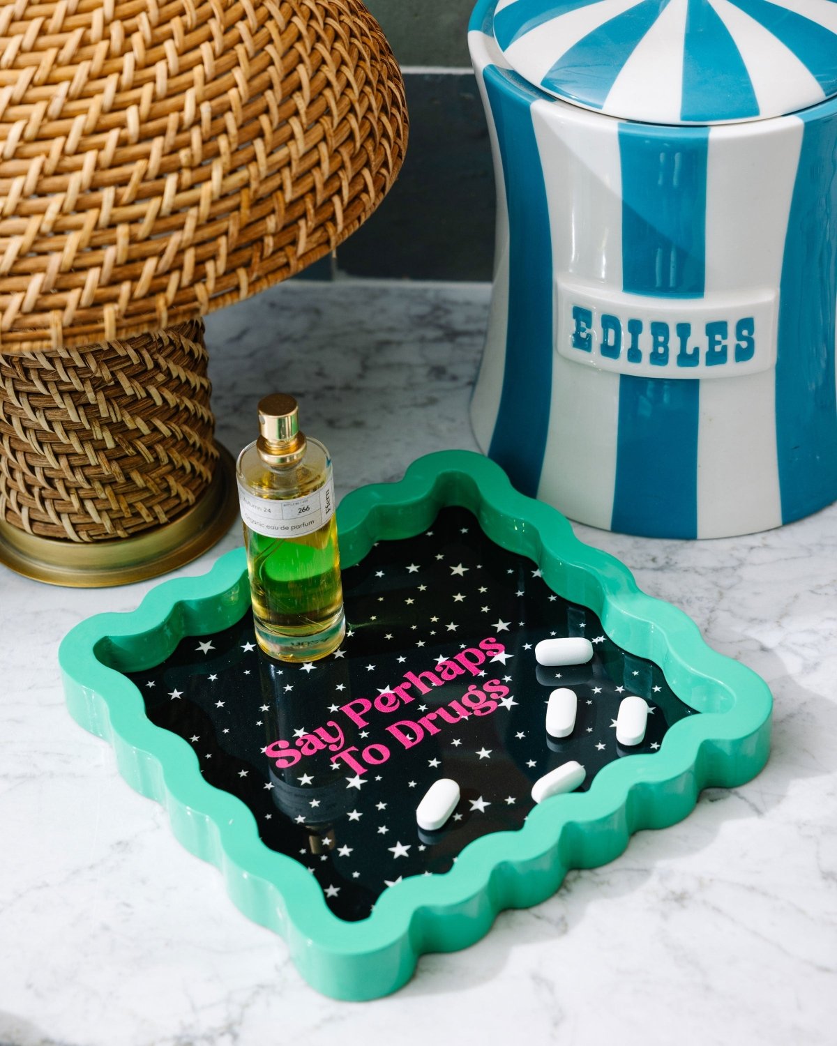 Perhaps to Drugs Lacquer Tray - Poppy & Vine