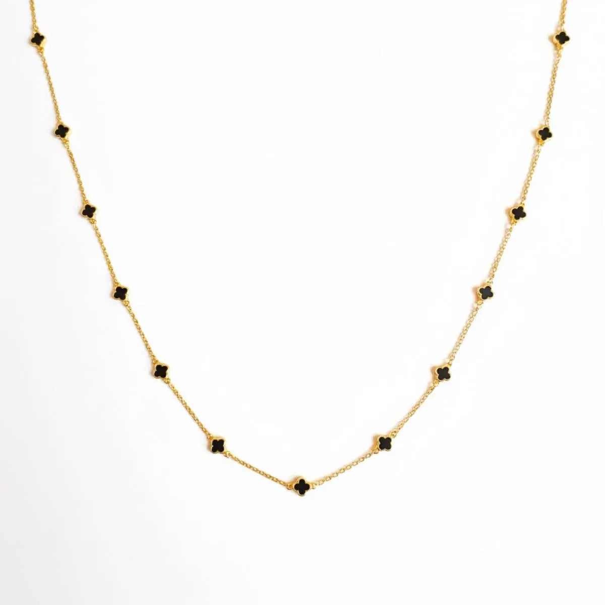 Petite Colored Clover Necklace - Poppy & Vine