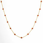 Petite Colored Clover Necklace - Poppy & Vine