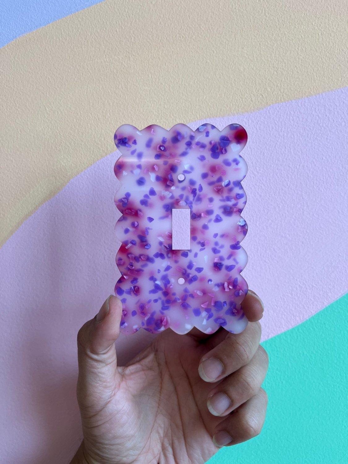Pink and Purple Terrazzo Outlet Covers - Poppy & Vine