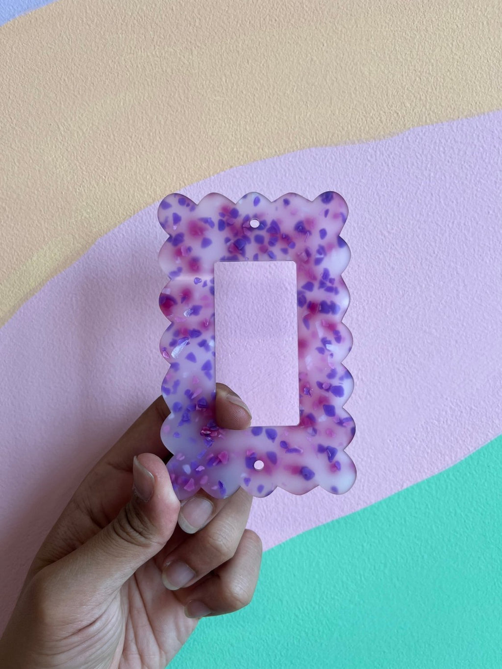 Pink and Purple Terrazzo Outlet Covers - Poppy & Vine