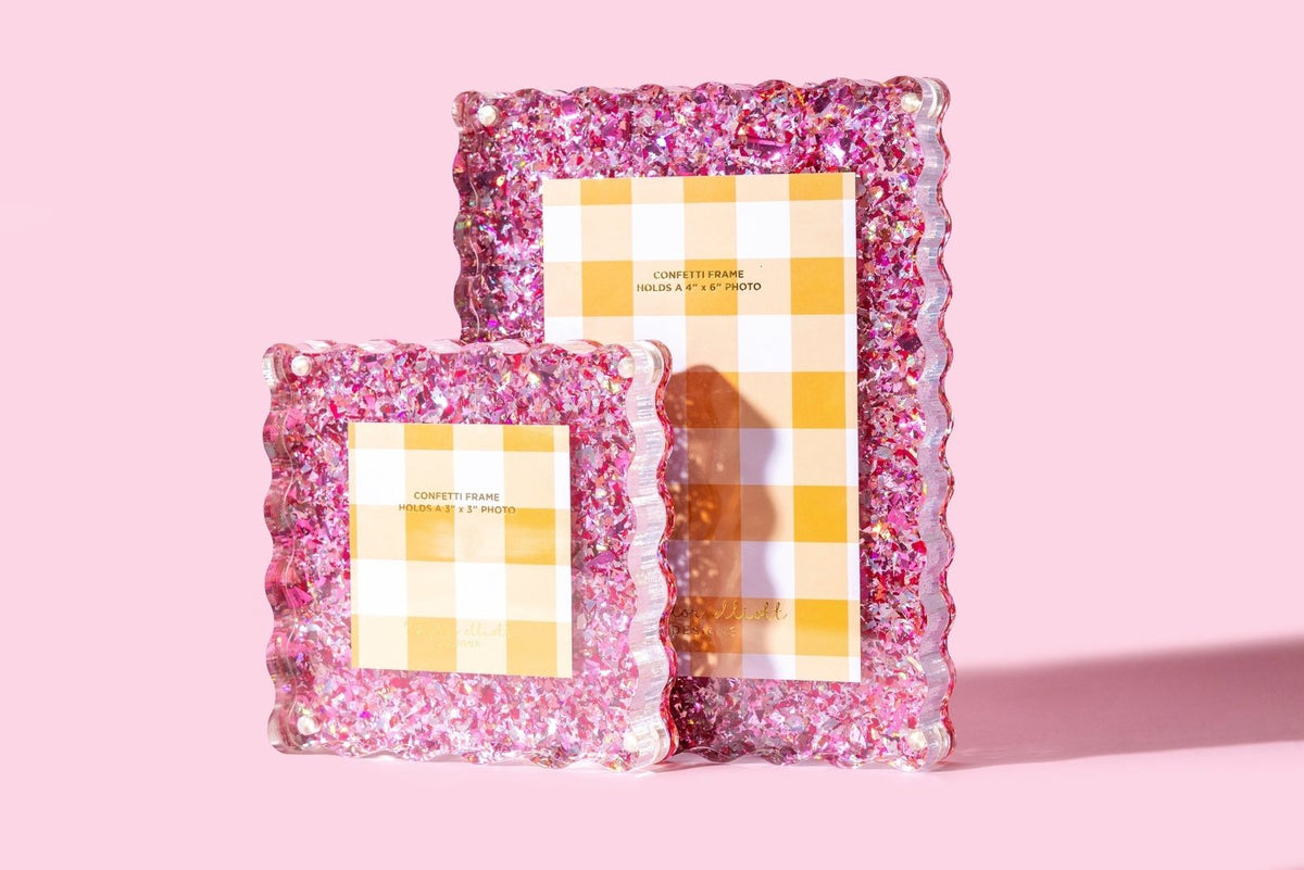 Pink Confetti Frame - Small - Poppy & Vine