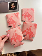 Pink Cowboy Koozie (2 sizes) - Poppy & Vine