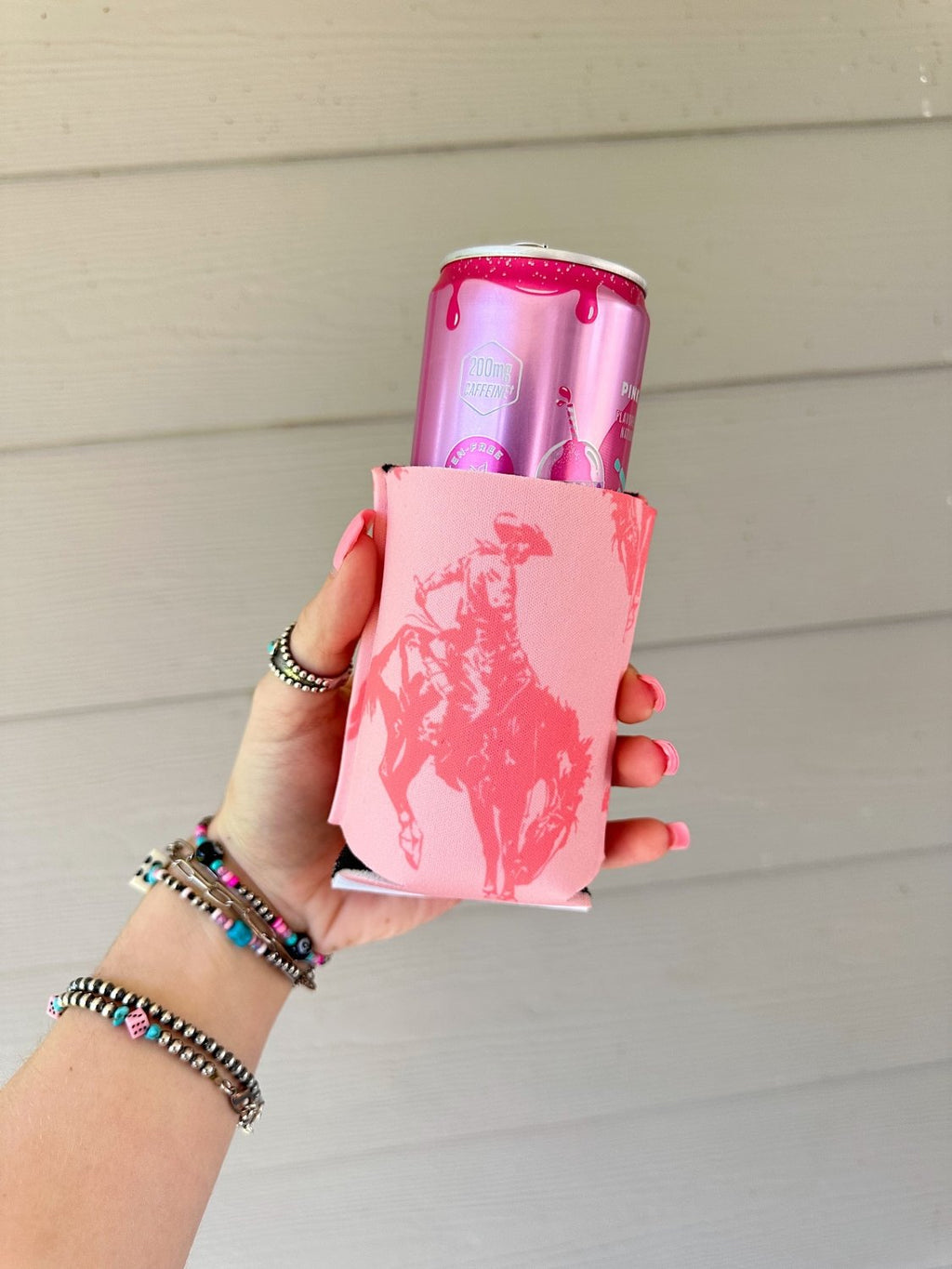 Pink Cowboy Koozie (2 sizes) - Poppy & Vine
