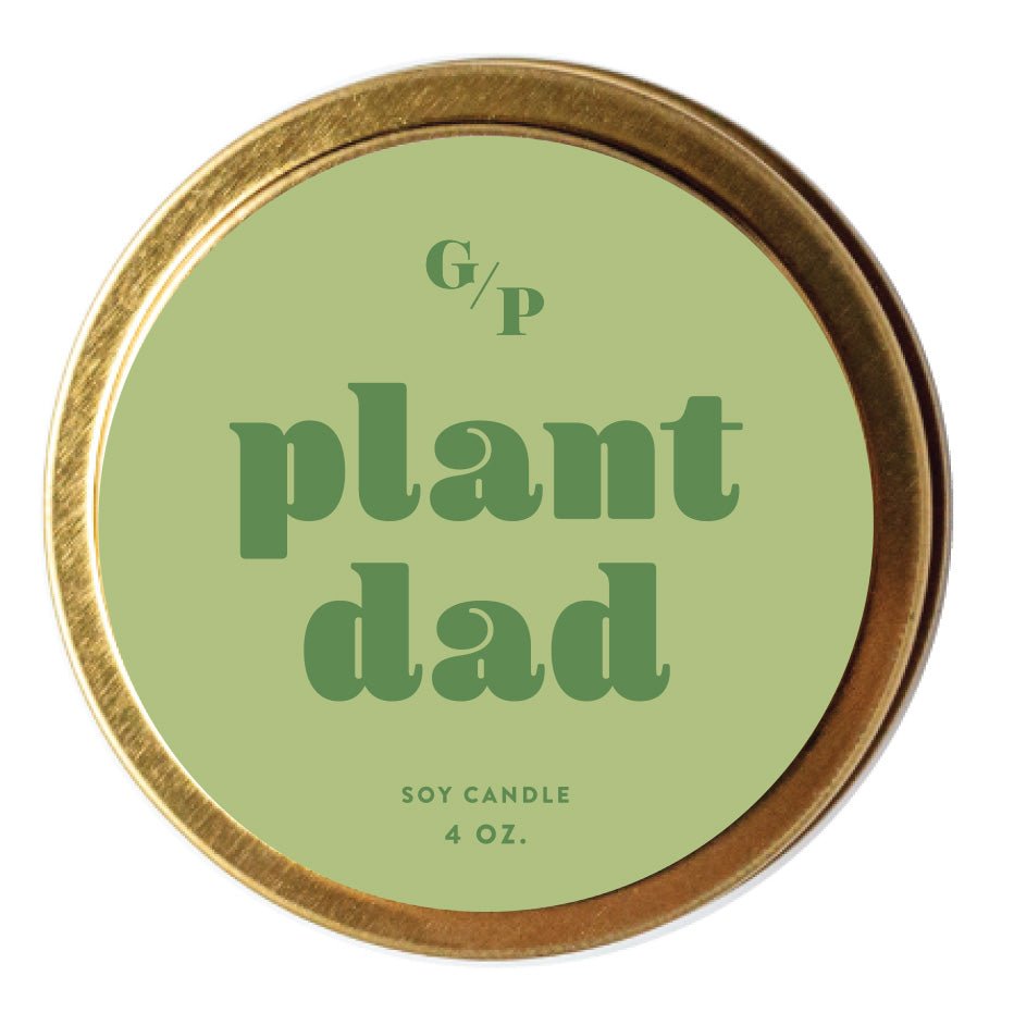 Plant Dad 4 oz. Candle Tin - Poppy & Vine