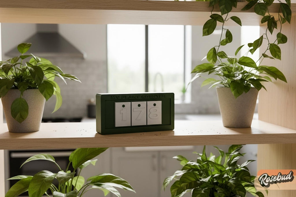 Plant Lover Gift, Plant Counter Sliding Display, Unique Houseplant Gift Idea, Garden Lover Gift, Modern Plant Decor, Plant Milestone Counter - Poppy & Vine